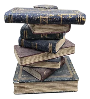 Vintage Regency Style Faux Stacked Book Side Table