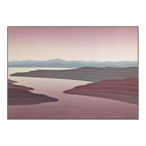 1980s Scott Nellis "Delta Evening Ii" Hand Signed Serigraph Fine Art Print