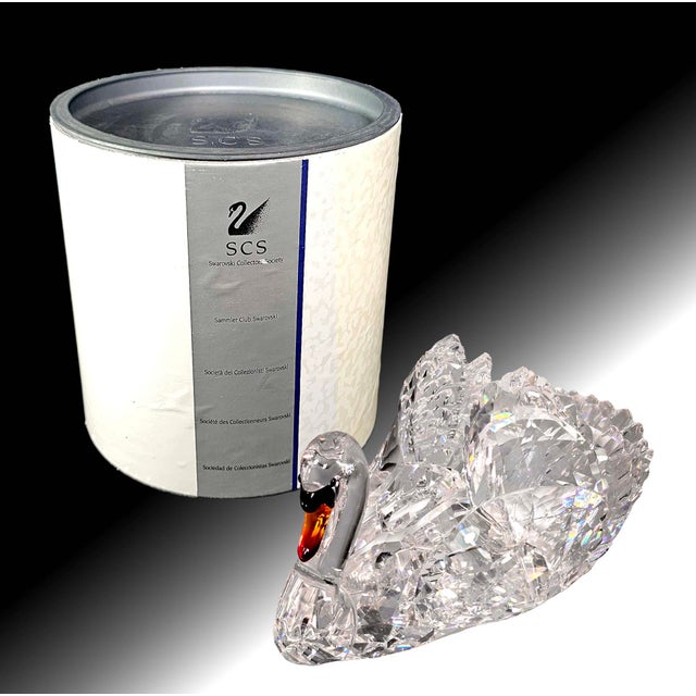 Contemporary Large 2012 Swarovski Sparkling Graceful Swan #1141713 For Sale - Image 3 of 6