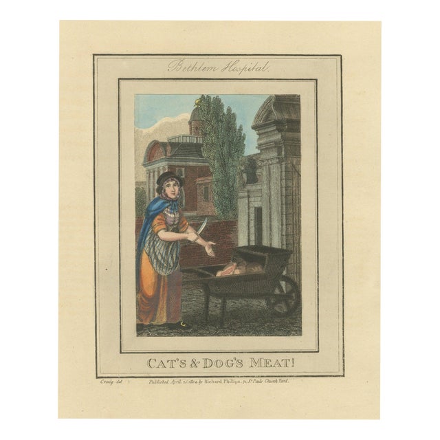 Cats and Dogs Meat, Bethlem Hospital, Cries of London, 1804 For Sale
