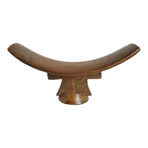 Vintage Old Dinka Wood Headrest