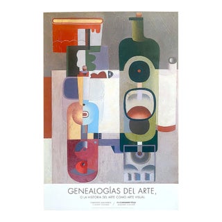 Le Corbusier Offset Lithograph Print Modernist Spain Exhibition Poster " Deux Bouteilles " 1926 For Sale