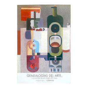 Le Corbusier Offset Lithograph Print Modernist Spain Exhibition Poster " Deux Bouteilles " 1926