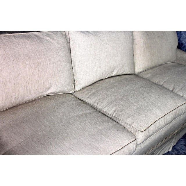 Modern Down Filled Raw Silk Sofa Chairish