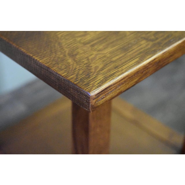 Wood Arts and Crafts / Mission Style Taboret End Table - Model A29 For Sale - Image 7 of 8