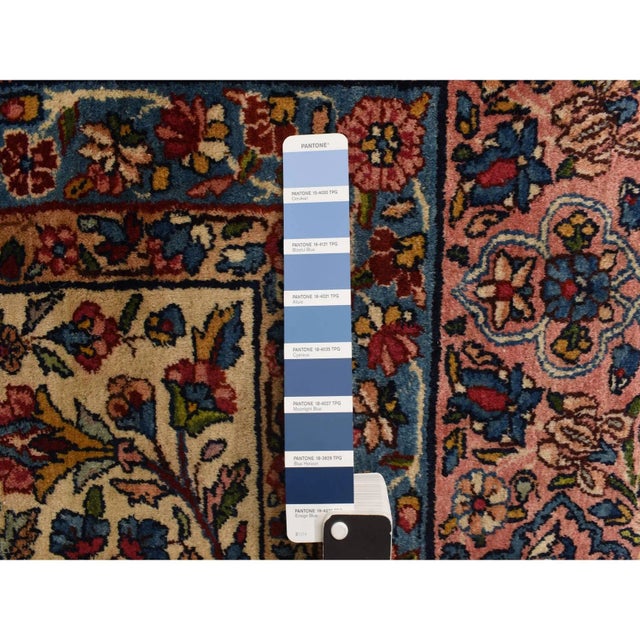 1920 8'9"x11'5" Yellow Antique Persian Kerman Even Wear Pure Wool Hand Knotted Rug For Sale - Image 11 of 11