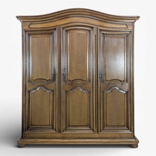 Vintage Cherrywood 3-Door Wardrobe For Sale