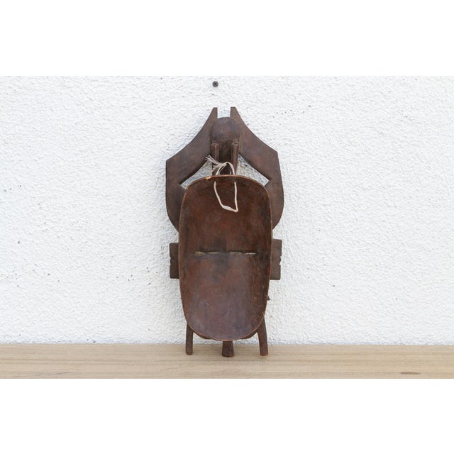 Wood African Baule Mask, a Double Vision For Sale - Image 7 of 8