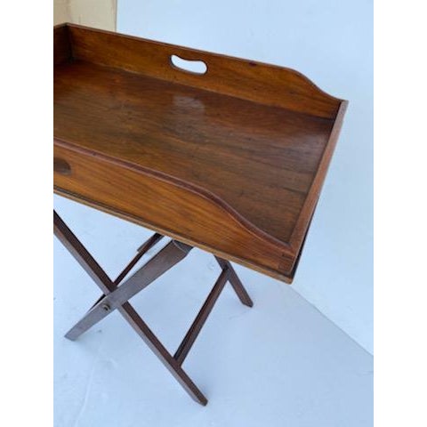 Traditional 19th-Century Butlers Tray Table For Sale - Image 3 of 8