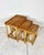 Vintage Wicker Rattan Nesting Side Tables- Set of 3 For Sale - Image 10 of 12