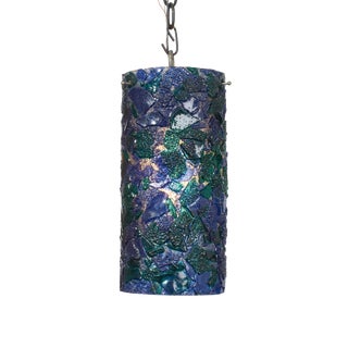 Mid-Century Blue and Green Acrylic Pendant Light For Sale