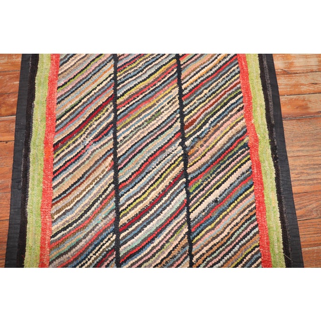 Antique American Hooked Rug - 2' x 5'1" For Sale - Image 4 of 8