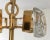 Gold Large Brutalist Crystal & Gilded Brass Chandelier from Palwa For Sale - Image 8 of 12