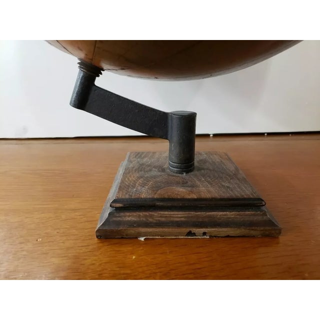 Brown 1920-22 Rand McNally Simplified & Indexed Physical Political Globe Eagle For Sale - Image 8 of 12