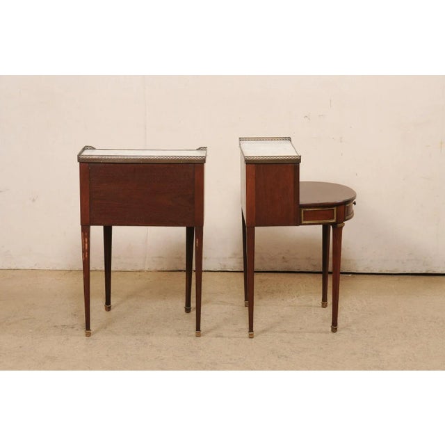 Late 20th Century Late 20th Century French Louis XVI Style 2-Tiered End Tables, a Pair For Sale - Image 5 of 12