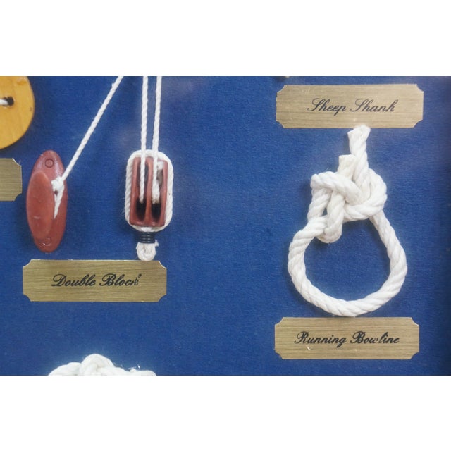 Vintage Nautical Maritime Sailing Rope Knots Boat Ship Shadow Box Display 24" For Sale - Image 9 of 11