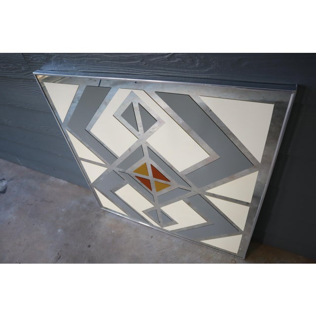 Vintage Geometric Op Art Mirror Wall Hanging by Sharon Art Concept 70's Retro Mid Century Modern Atomic MCM For Sale - Image 10 of 12