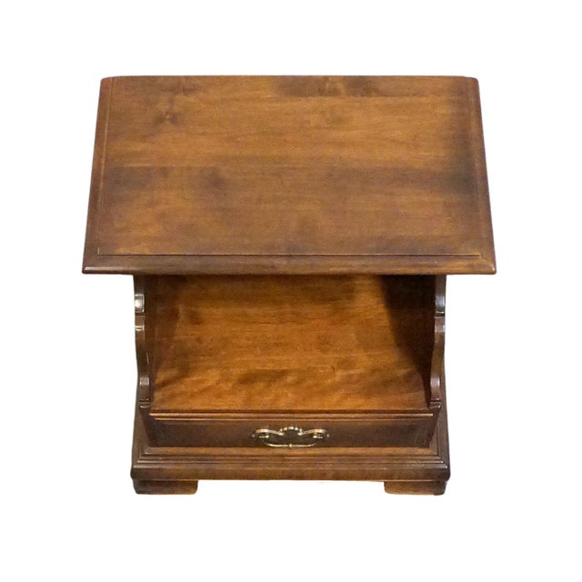 Ethan Allen Classic Manor Solid Maple 21" Open Cabinet Nightstand 15-5206 For Sale - Image 9 of 14