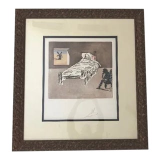 Salvador Dali Signed the Legacy, Quixote the Impossible Dream Suite Etching Aquatint With Hand Coloring, Pencil Signed by the Artist For Sale