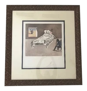 Salvador Dali Signed the Legacy, Quixote the Impossible Dream Suite Etching Aquatint With Hand Coloring, Pencil Signed by the Artist