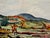 Rustic Henry Emil Salloch Original Watercolor on Paper Autumn Landscape With Rolling Hills, 1940. For Sale - Image 3 of 6