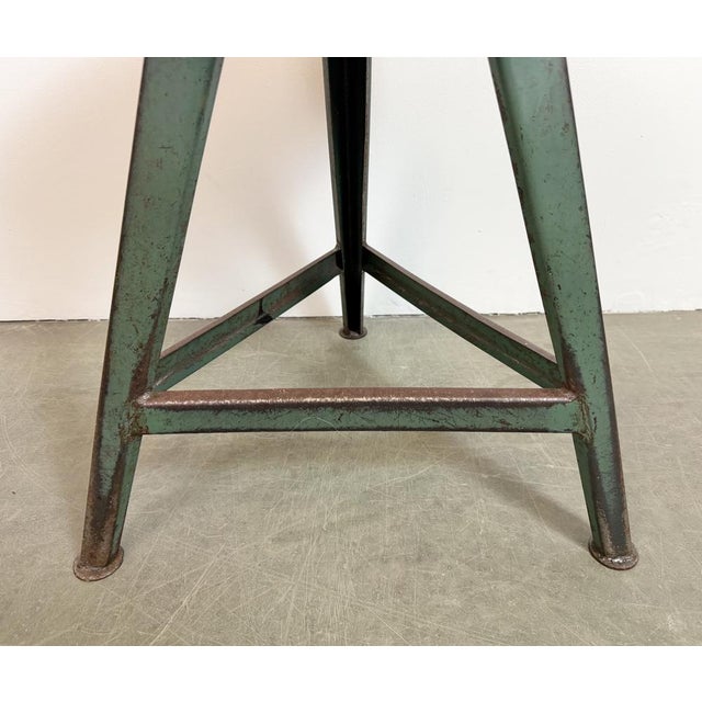 Industrial Green Workshop Stool, 1960s For Sale - Image 15 of 18