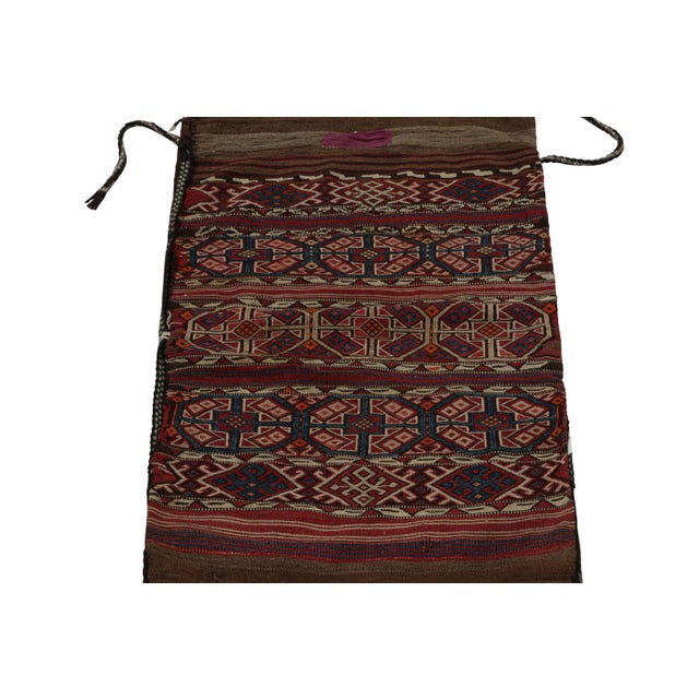 Tribal Late 19th Century Antique Tribal Bag & Flatweave Textile With Geometric Patterns, From Rug & Kilim For Sale - Image 3 of 8