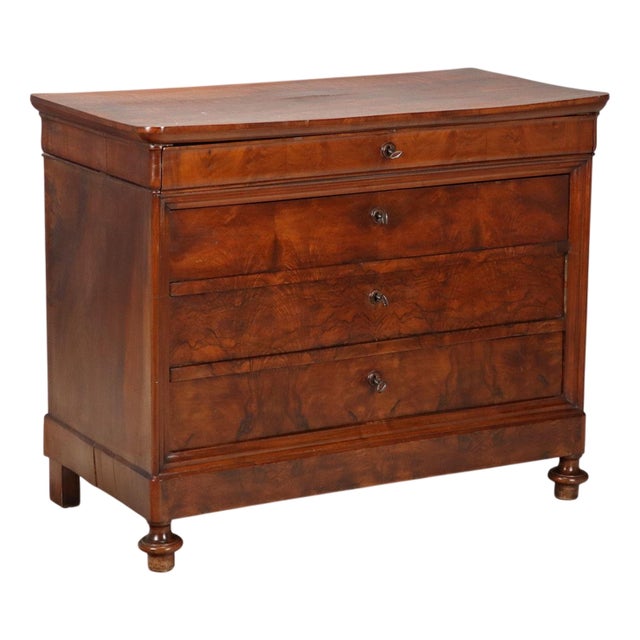 Cappuccino Chest of Drawers in Walnut For Sale