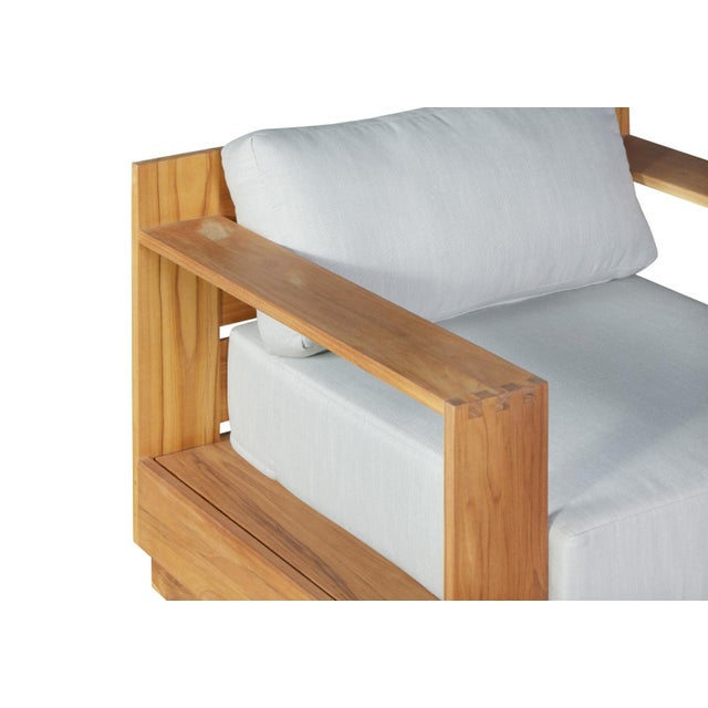 Imperial Grove Outdoor Solid Teak Wood Armchair For Sale - Image 13 of 13