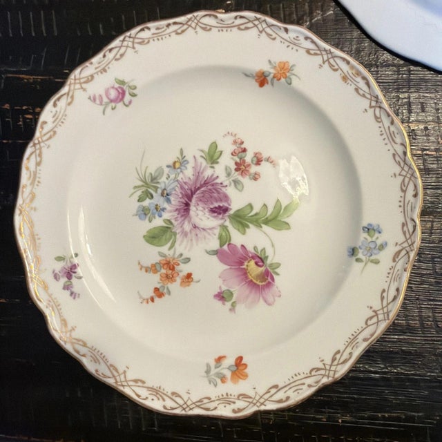 Late 19th Century Meissen MS220 7inch Plates (7) Plus Matching Gravy Boat For Sale In Milwaukee - Image 6 of 18