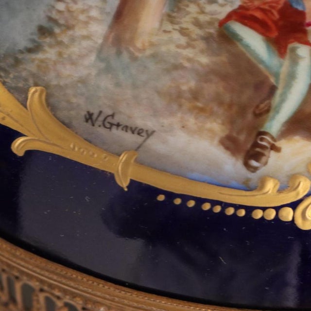 Cobalt Blue Porcelain and Bronze Box For Sale - Image 10 of 13