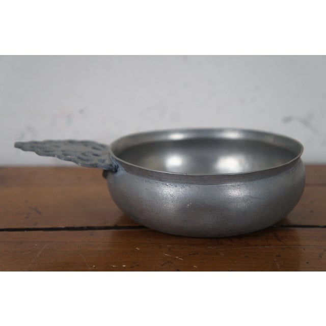 Metal Antique 18th Century English Pewter Porringer Cup Bowl Porridge Dish For Sale - Image 7 of 13