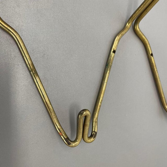 Large Brass Coat Rack with Hooks in the style of Auböck, France, 1950s For Sale - Image 14 of 18