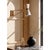 Mid-Century Modern Regina Andrew Gable Swing Arm Sconce, Antique Natural Brass with Oyster Shade For Sale - Image 3 of 8