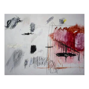 "Beyond the Scream" Abstract Original Mixed Media Painting by Brian Jerome