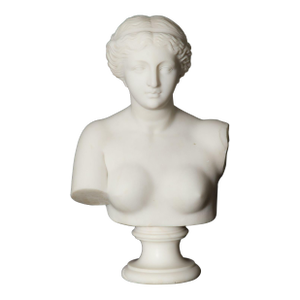 Italian Grand Tour Carved Alabaster Bust of Venus of Milo, 20th Century