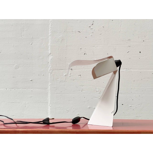 Sculptural table lamp in the style of italian mid-century space age, designed by g. Grego in the 1960s. Its striking...