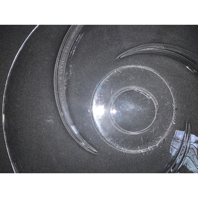 Val Saint Lambert Crystal Serving Piece, Signed For Sale - Image 9 of 11