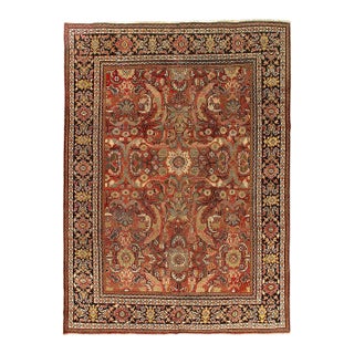 Pasargad DC Rust Handmade Antique Mahal Rug For Sale