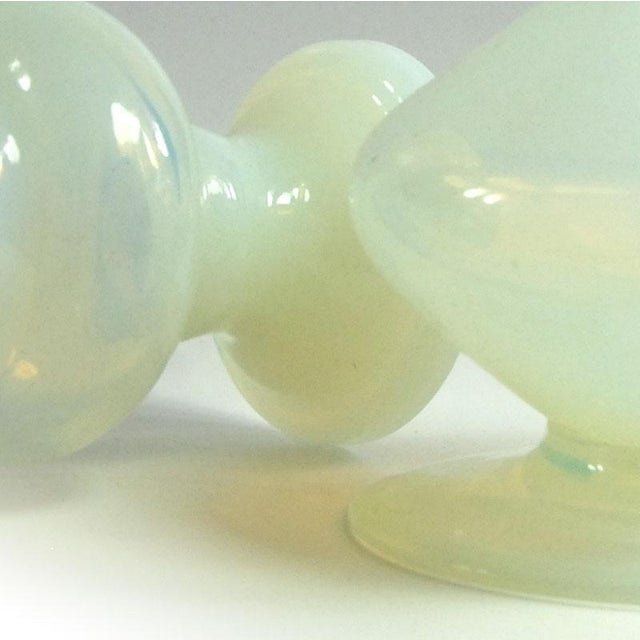Opaline Glass Vases from Nason, 1960s, Set of 2 For Sale - Image 4 of 7