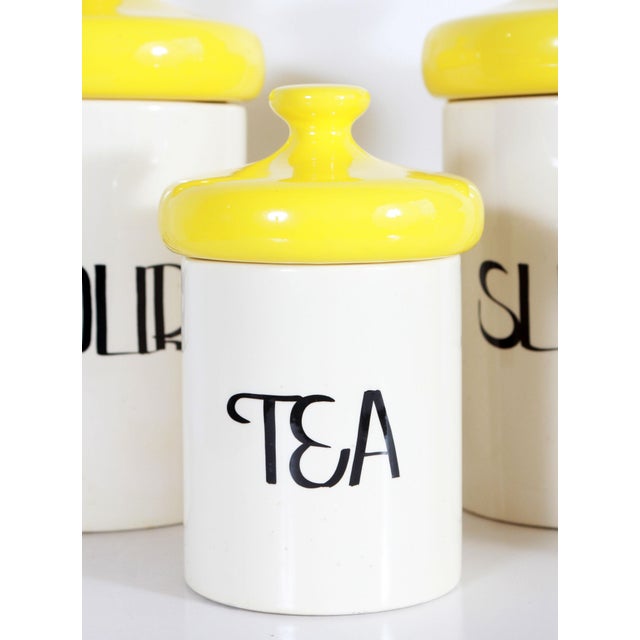 Vintage Mid Century Ceramic Kitchen Canisters Set Of 4 Chairish