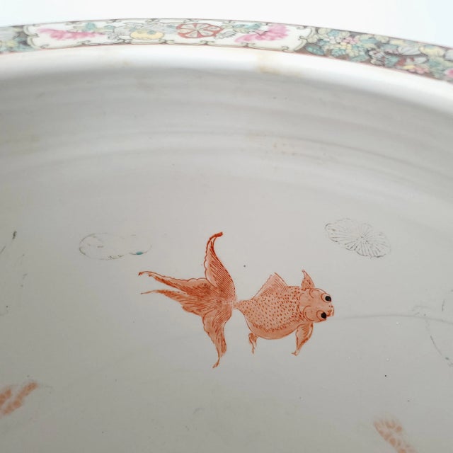 Planter Fishbowl Goldfish Gold Fish Bowl & Stand For Sale - Image 12 of 12