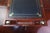Maroon Large Antique Campaign Brass Mounted Writing Box, 1850 For Sale - Image 8 of 14
