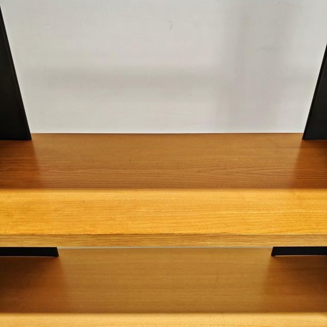 Oak Entrance Console or Bookcase attributed to Charlotte Perriand, 1970s For Sale - Image 10 of 18