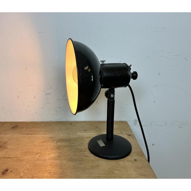 Vintage Black Enamel Table Photo Lamp, 1950s For Sale - Image 18 of 18