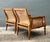 Mid 20th Century Vintage Baker Cane Panel Lounge Chairs - A Pair For Sale - Image 5 of 12