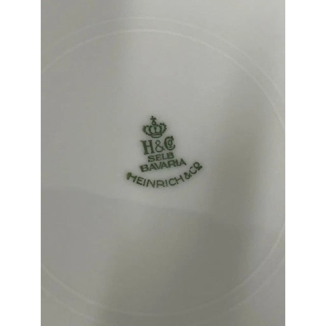 Traditional 1930s Heinrich & Co Gold Encrusted Dinner Plates 12" - Set of 12 For Sale - Image 3 of 4
