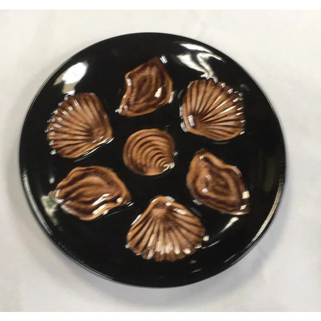 C.1950 French Majolica Oyster Plate For Sale In Austin - Image 6 of 6