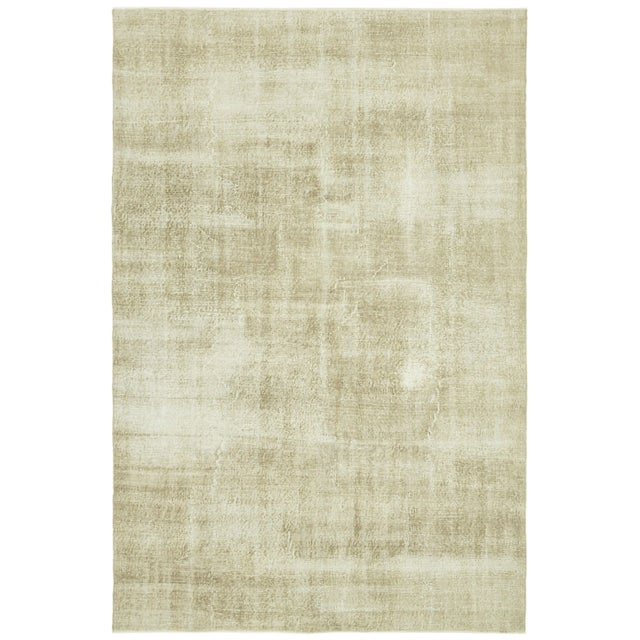 Textile Vintage Turkish Beige Area Rug For Sale - Image 7 of 7