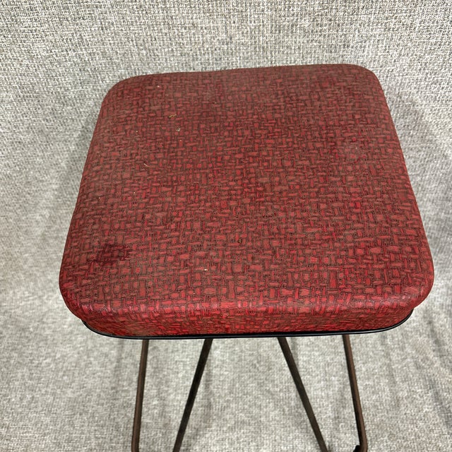 1950s Vintage Mid Century Stool in the Manner of Frederic Weinberg For Sale In Chicago - Image 6 of 8
